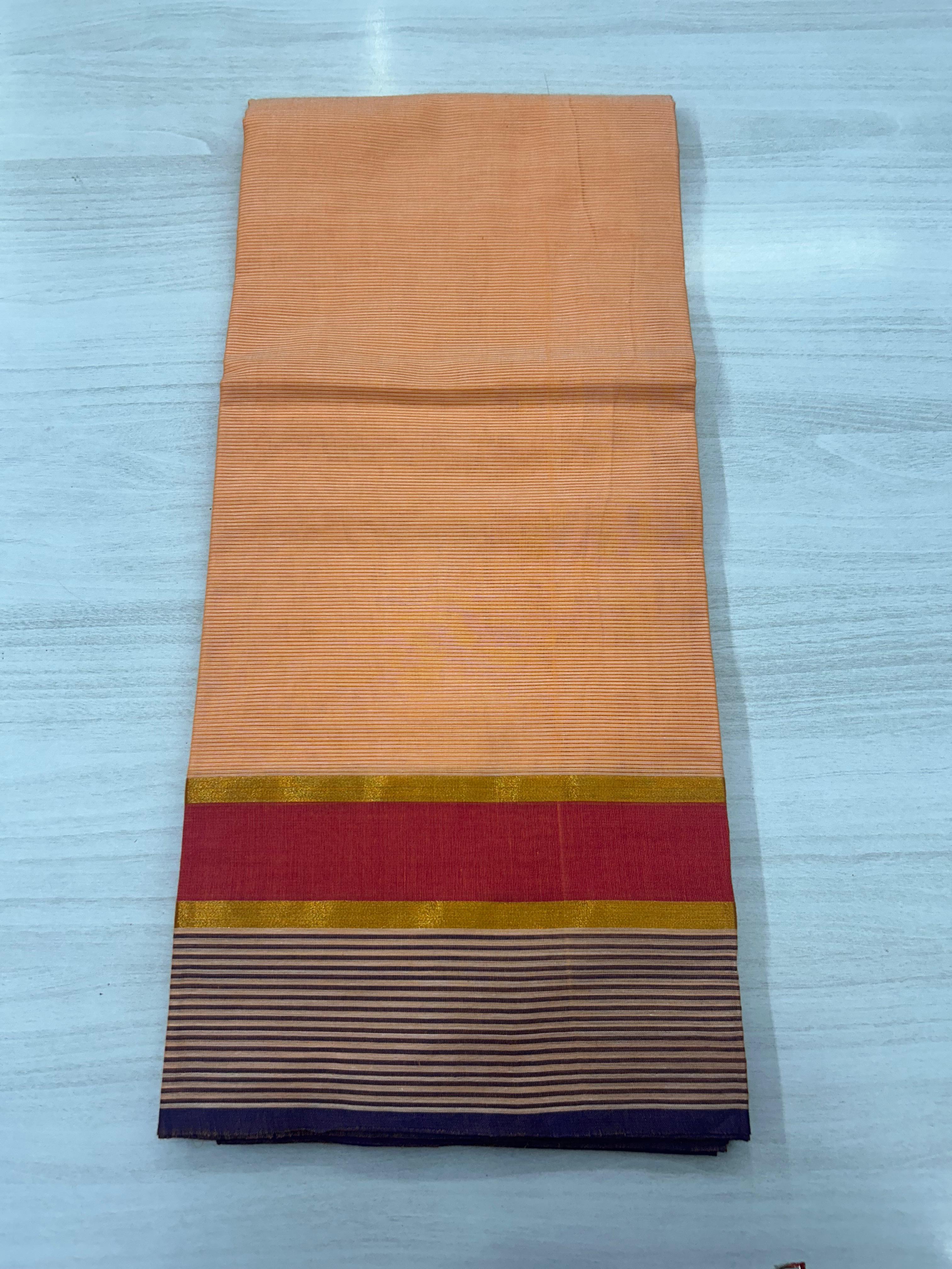 Narayanpet saree in Maroon / Mustard